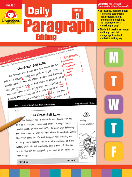 Cover image for Daily Paragraph Editing, Grade 5